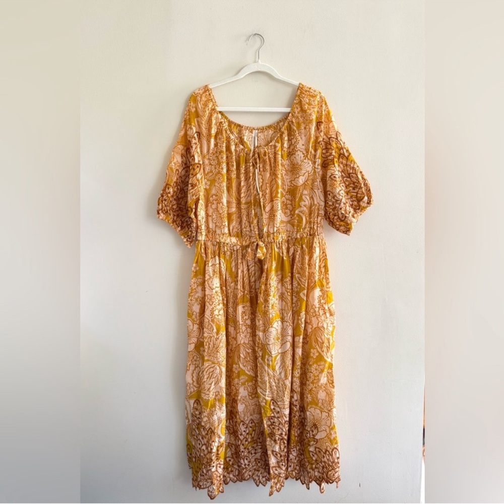 NWOT By Anthropologie Ember Kaftan Floral Embroidered Beach Cover Up - Picture 5 of 9